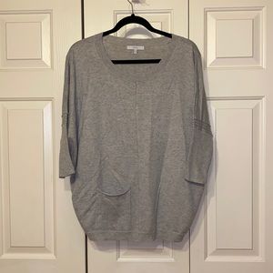 Mystree Scoop Neck 3/4 Sleeve Sweater